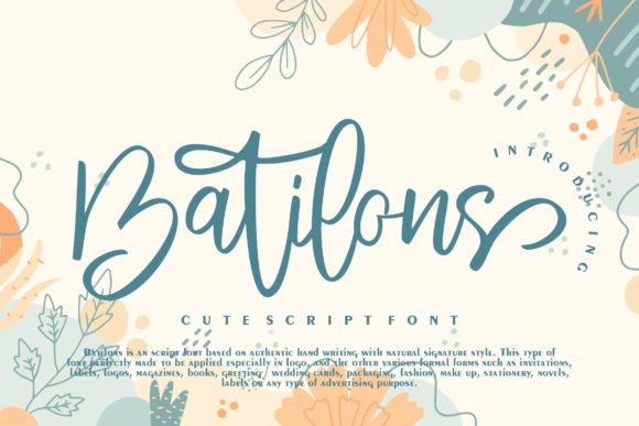 Batilons Script: Your Go-To for Elegant, Modern Calligraphy
