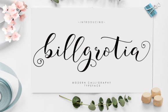 Billgrotia Script: Your Go-To for Elegant, Handwritten Style