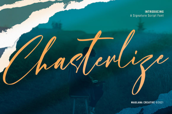 Exploring the Chasterlize Script: A Slanted Signature Typeface