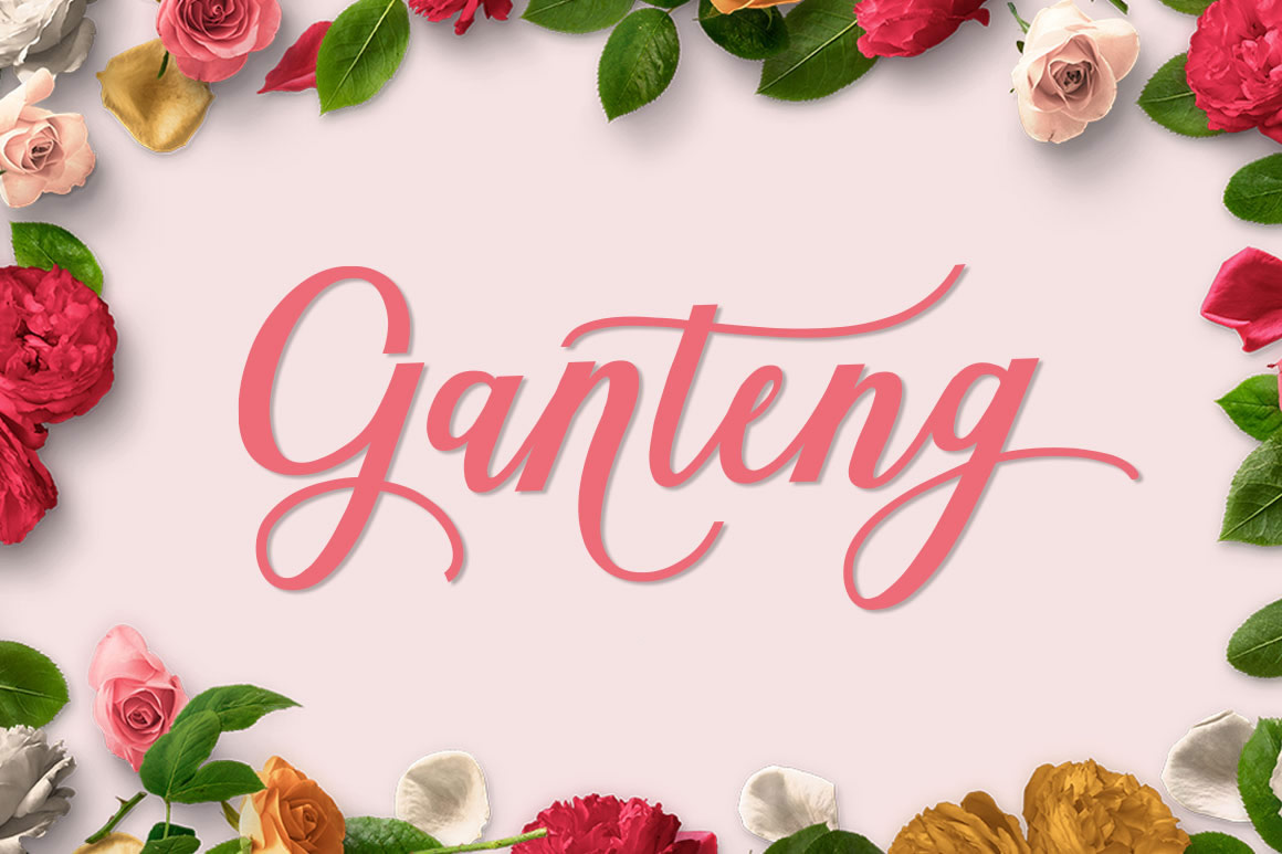 Ganteng Script: Bold, Curvy Handwriting for Modern Design