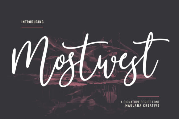 Mostwest Script: A Font for Modern Handwritten Elegance